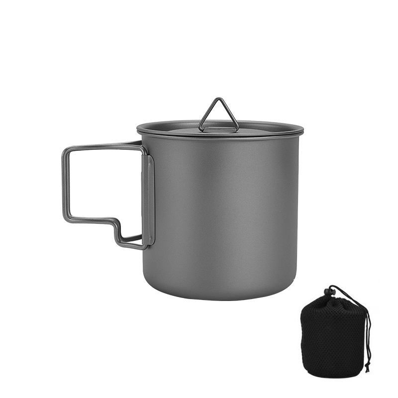 Camping Cooking Backpack - Katlanır Saplı Titanyum Kamp Kupası Hafif