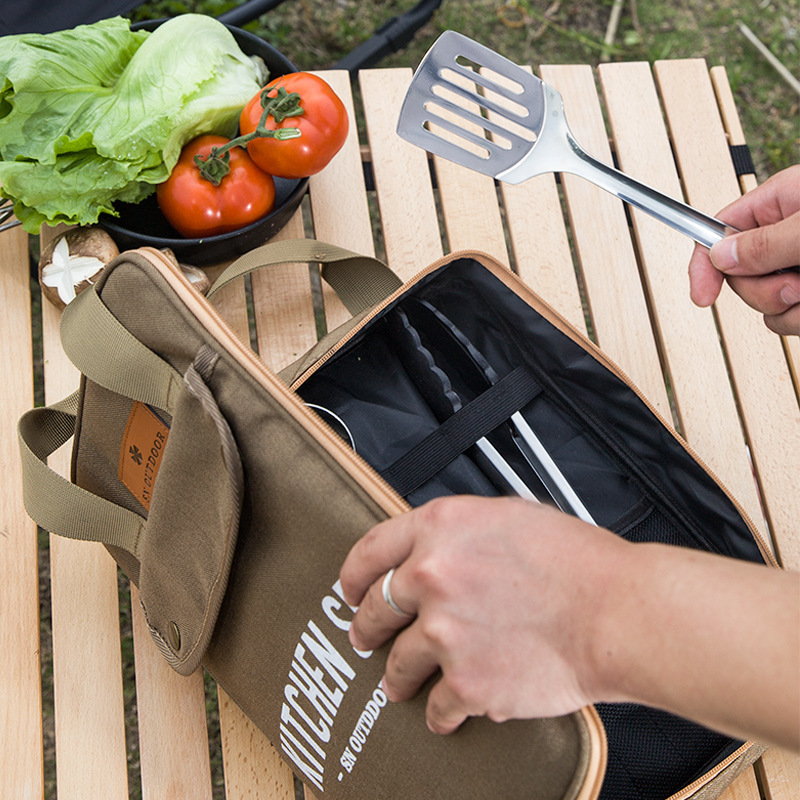 Camping Cooking Backpack - 8 adet Kamp Mutfak Tencere Seti