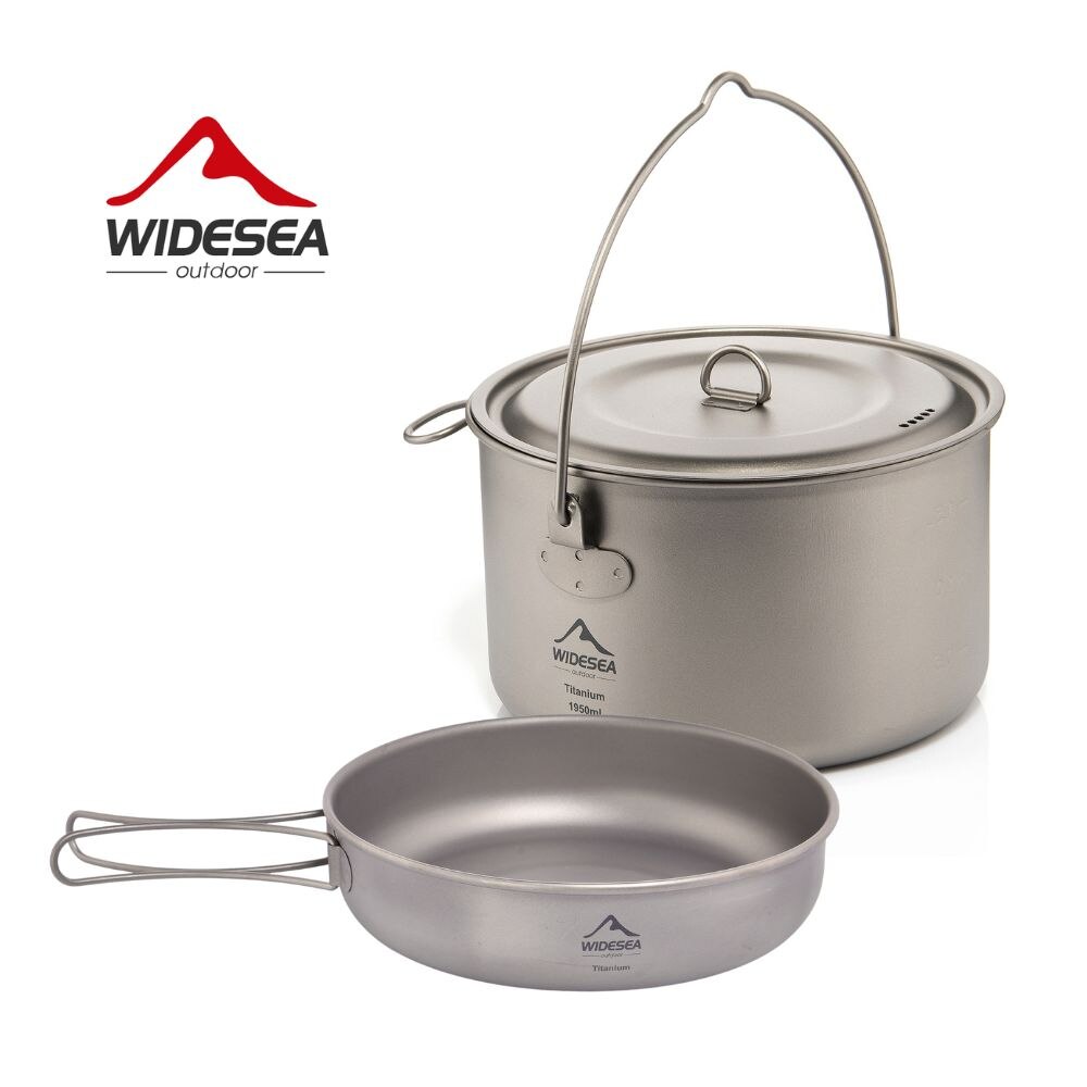 Camping Cooking And Cutlery Set - Widesea kamp sofra titanyum tencere seti