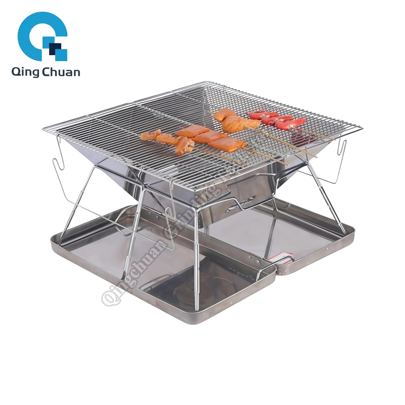 Campfire Cooking - Kamp Mangalı Kömürlü Ocak Katlanabilir Paslanmaz