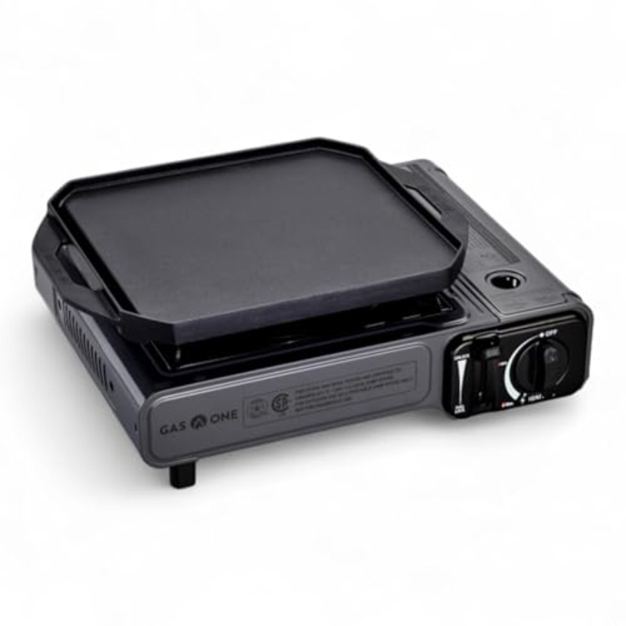 Camping Cooking Flat Top - GasOne GS-1000G-KIT Düz Üstlü Izgaralı Bütan