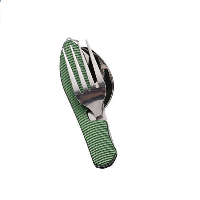 Camping Cooking And Cutlery Set - Katlanabilir Paslanmaz Çelik Çatal Bıçak Seti,