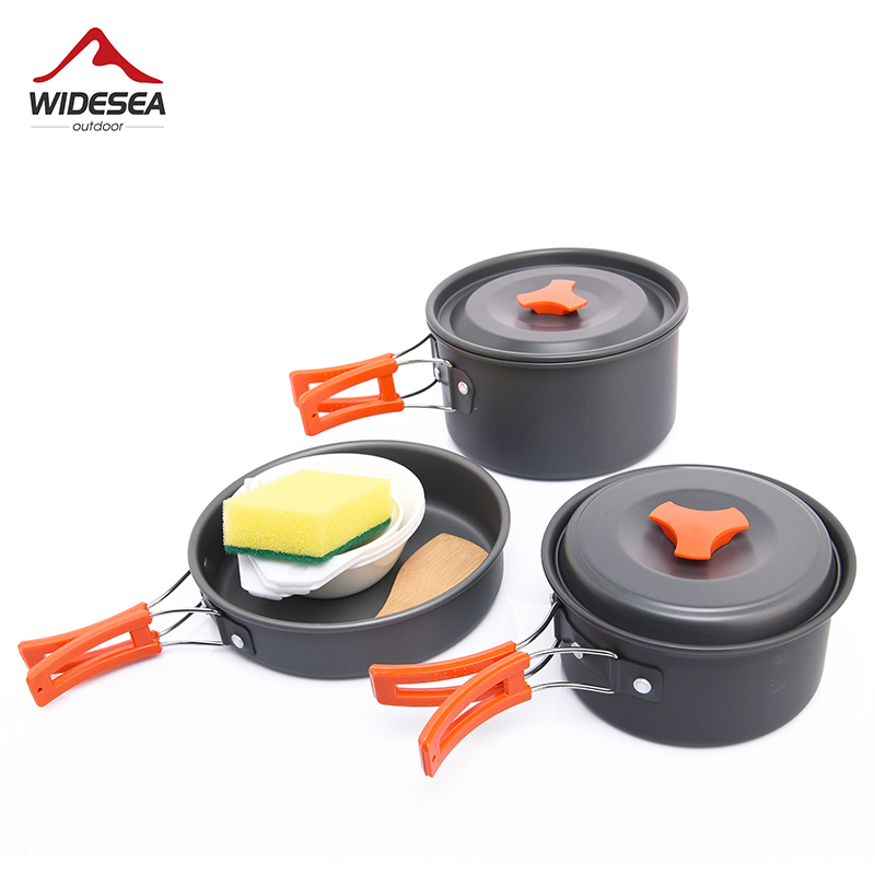 Camping Cooking And Cutlery Set - Widesea kamp açık TENCERE SETİ sofra