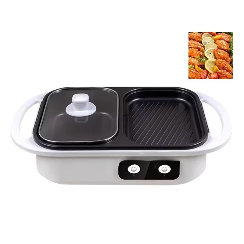 Camping Cooking Electric - Yapışmaz barbekü tenceresi çok fonksiyonlu iki-üçlü