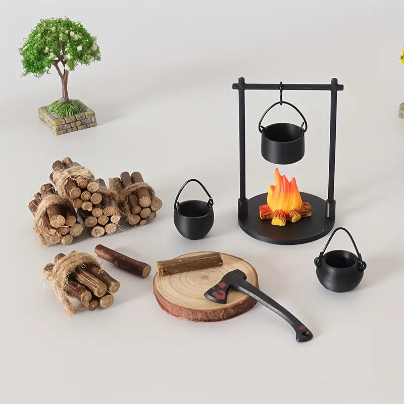 Campfire Cooking - Mini Kamp Ateşi Asılı Ocak Tencere