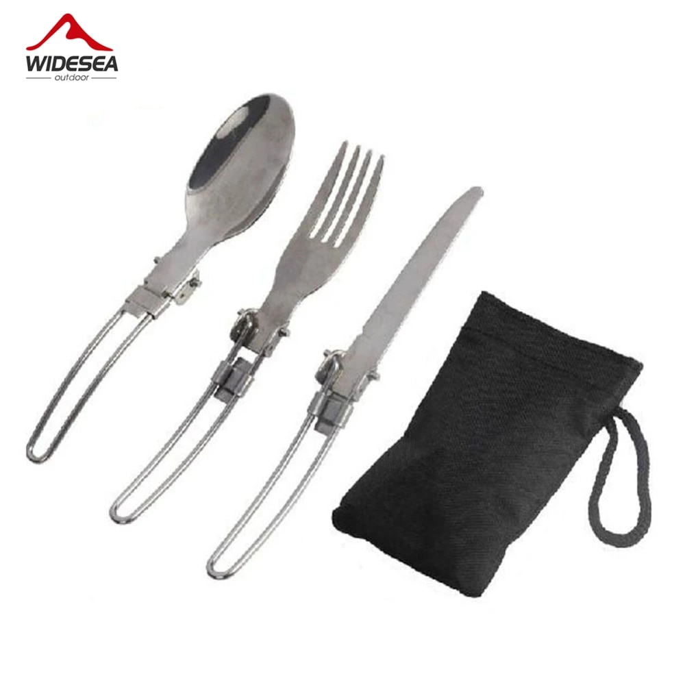 Camping Cooking And Cutlery Set - 3 adet 1 takım taşınabilir açık