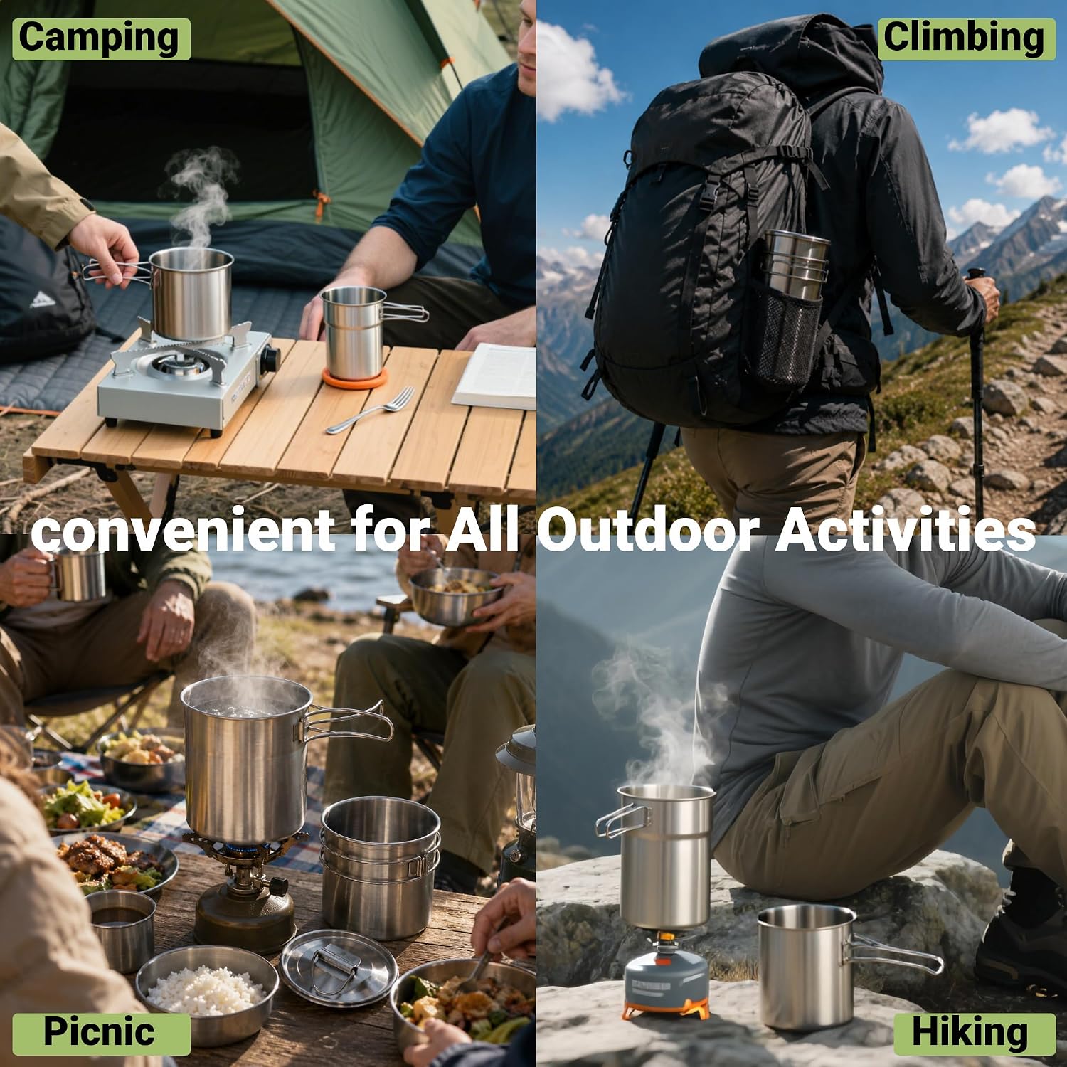 Katlanabilir Kamp Bardakları K - Camping Cooking Backpack incelemesi ve fiyatı