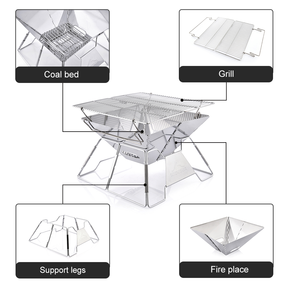 Widesea Rüzgar Geçirmez Ahşap  - Camping Cooking Fire incelemesi ve fiyatı