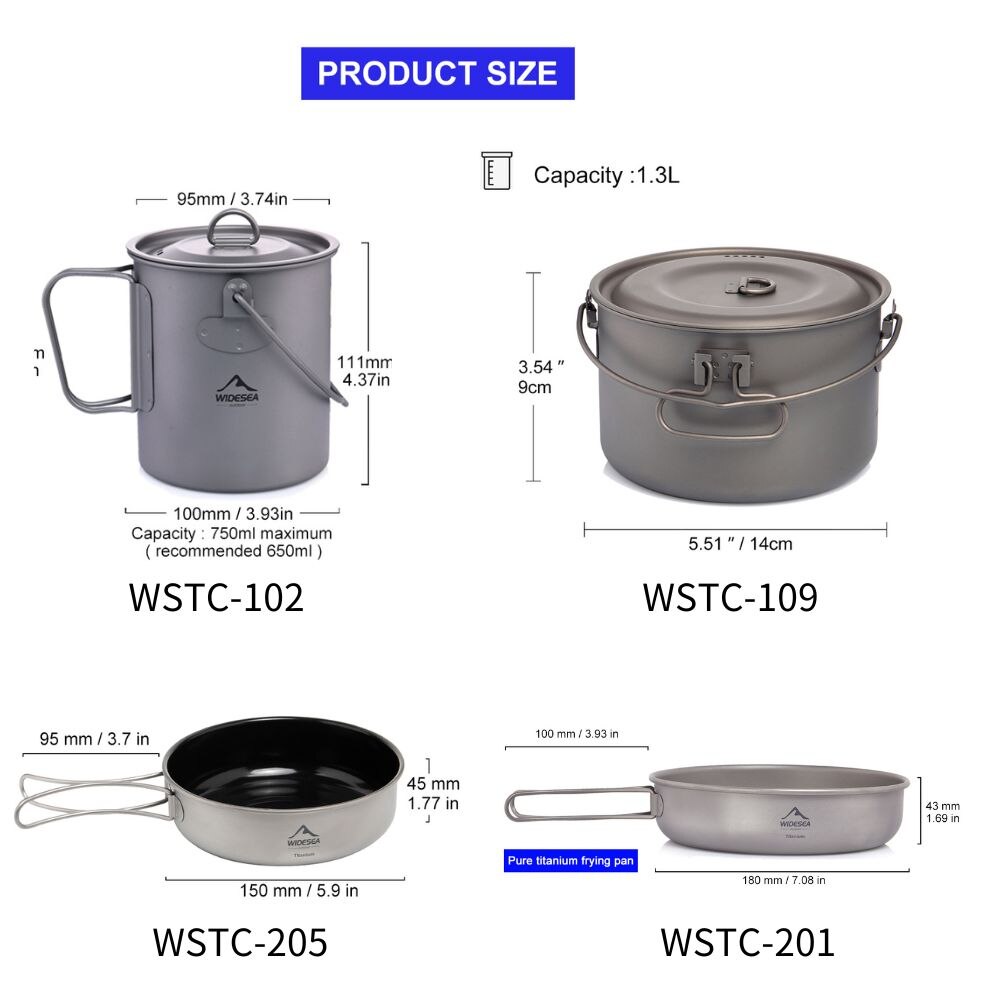 Widesea kamp sofra titanyum te - Camping Cooking And Cutlery Set incelemesi ve fiyatı