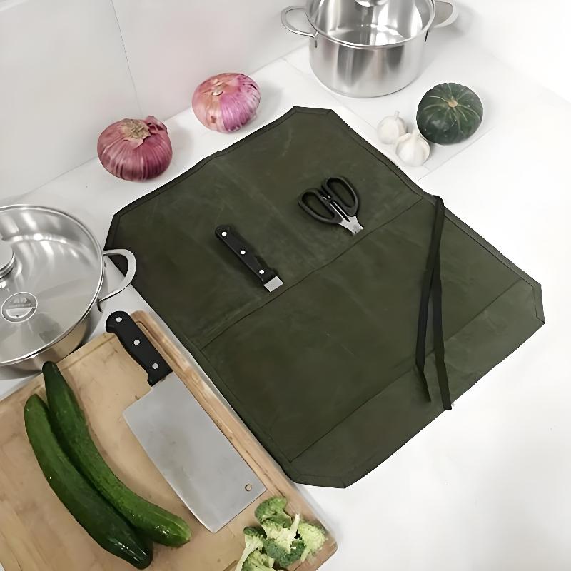 Mumlu Kanvas Şef Bıçağı Çantas - Camping Cooking Organizer incelemesi ve fiyatı