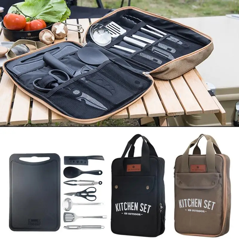 8 adet Kamp Mutfak Tencere Set - Camping Cooking And Cutlery Set incelemesi ve fiyatı