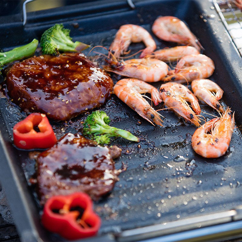 Açık havada kalın kare ızgara  - Camping Cooking Set incelemesi ve fiyatı