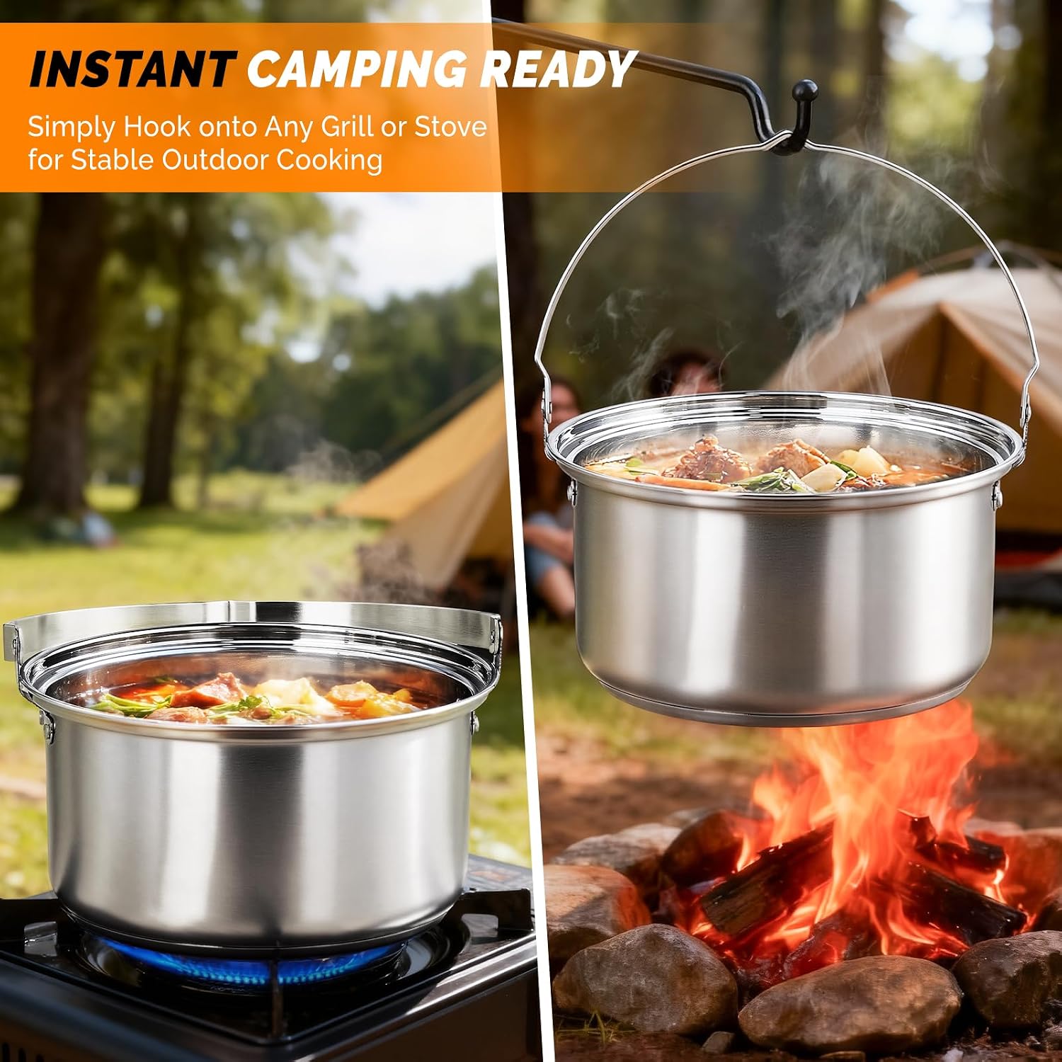 6 Parça Tencere Seti, 304 Pasl - Camping Cooking Fire incelemesi ve fiyatı
