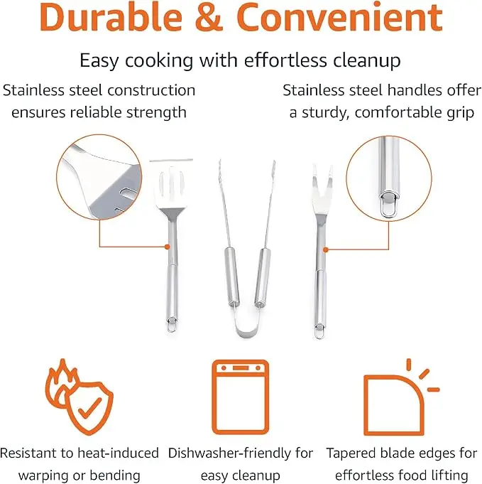 15 Parça Paslanmaz Çelik Barbe - Camping Cooking Utensil Holder incelemesi ve fiyatı
