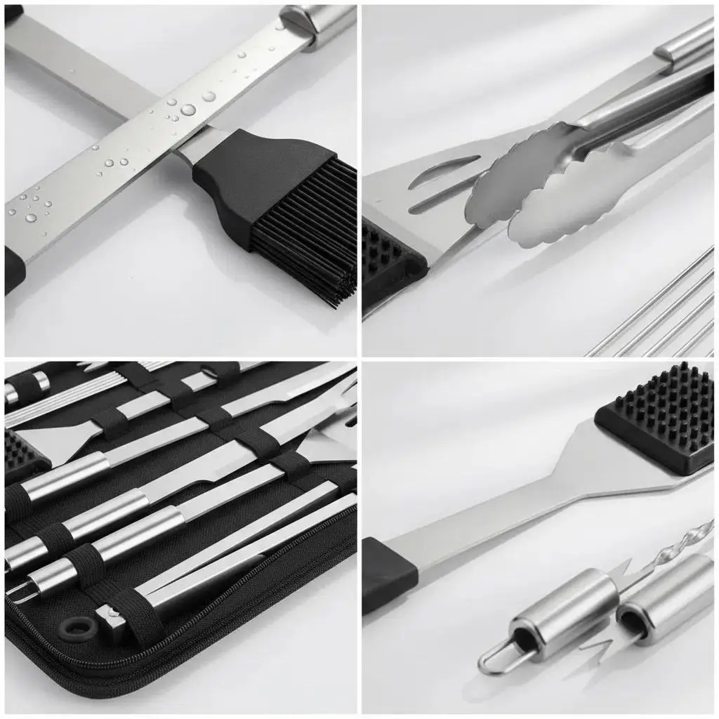 15 Parça Paslanmaz Çelik Barbe - Camping Cooking Utensil Holder incelemesi ve fiyatı