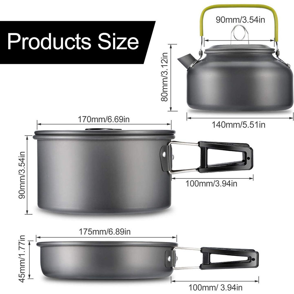 Alüminyum Alaşımlı Malzemeden  - Camping Cooking Set incelemesi ve fiyatı